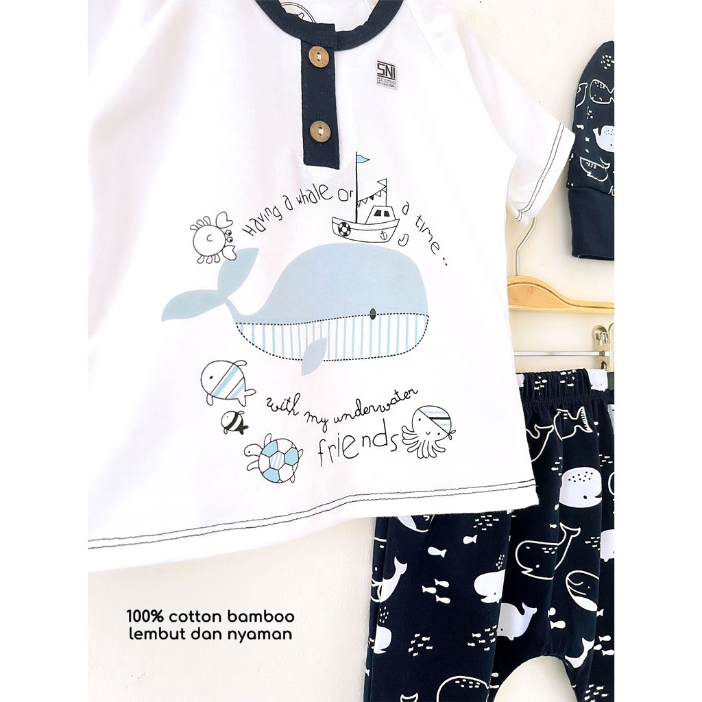 BERSERTIFIKASI SNI BABYBEB Premium Cotton Bamboo setelan Baju Celana Topi anak baju bayi lucu laki cowok 6 12 18 bulan babeebabyshop bohemian koala bubba tiger