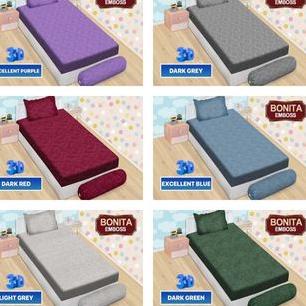 ㊰ RC Bonita Embos Polos Sprei Bonita Ukuran King 180x200 Warna Lengkap ざ