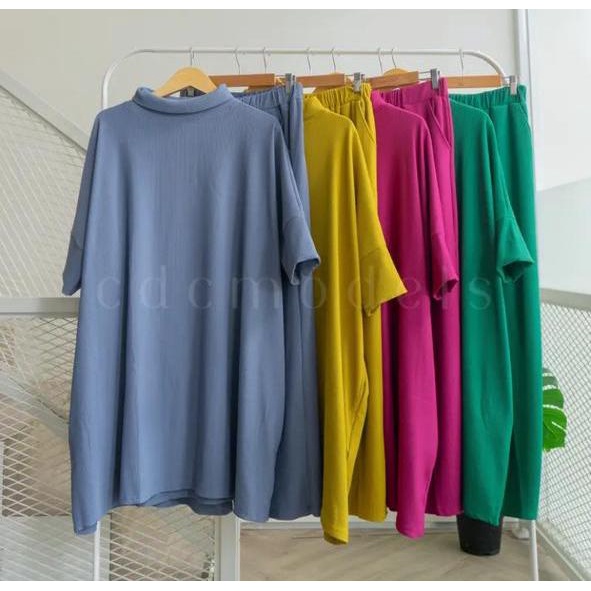 Setelan kaftan wanita  DivaOne set terbaru kekinian bahan Knit Uniqlo