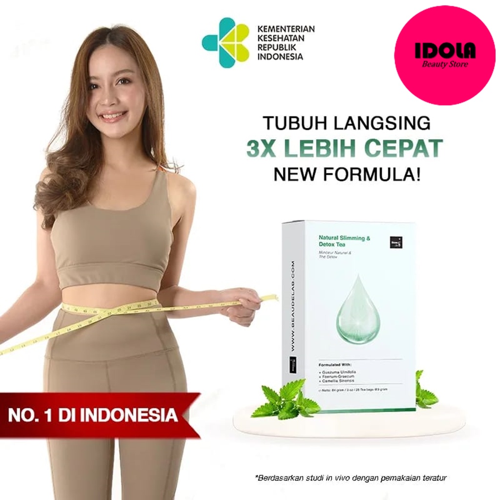 BEAUDELAB ORI BPOM NATURAL SLIMMING & DETOX TEA MINUMAN DIET PELANGSING COLLAGEN DRINK