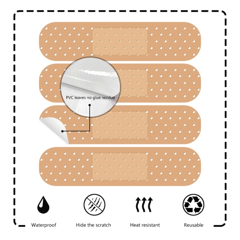 Zzz 4PCS Waterpeoof Bumper Stiker Ouch Band Aid Bandage Car Scratch Bumper Decals