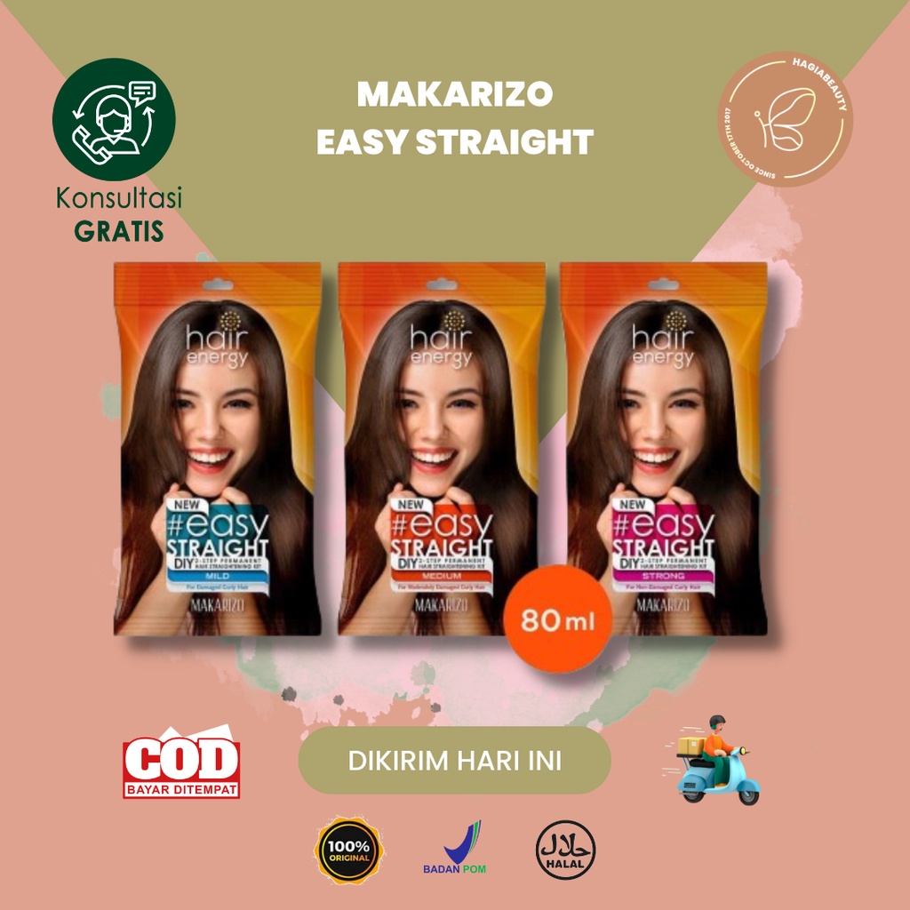 BISA COD- MAKARIZO EASY STRAIGHT - PELURUS RAMBUT