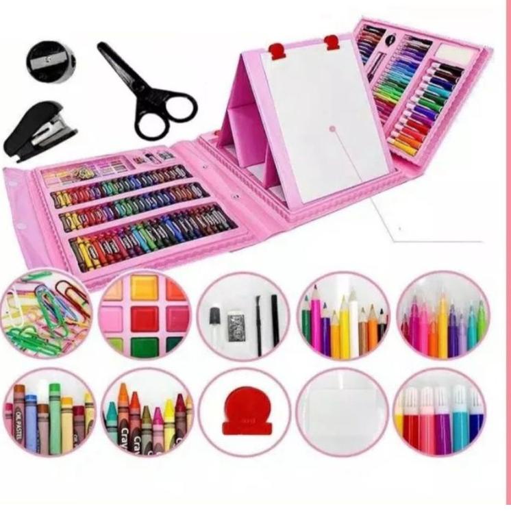 

►®◄ PENSIL WARNA KRAYON ISI 208 PCS CRAYON SET MEWARNAI RANDOM