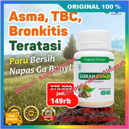 PROMO Gurah Bosqu Solusi Jitu Bantu Sehatkan Paru - Paru dan Redakan Batuk Menahun Asma , TBC, Bronk