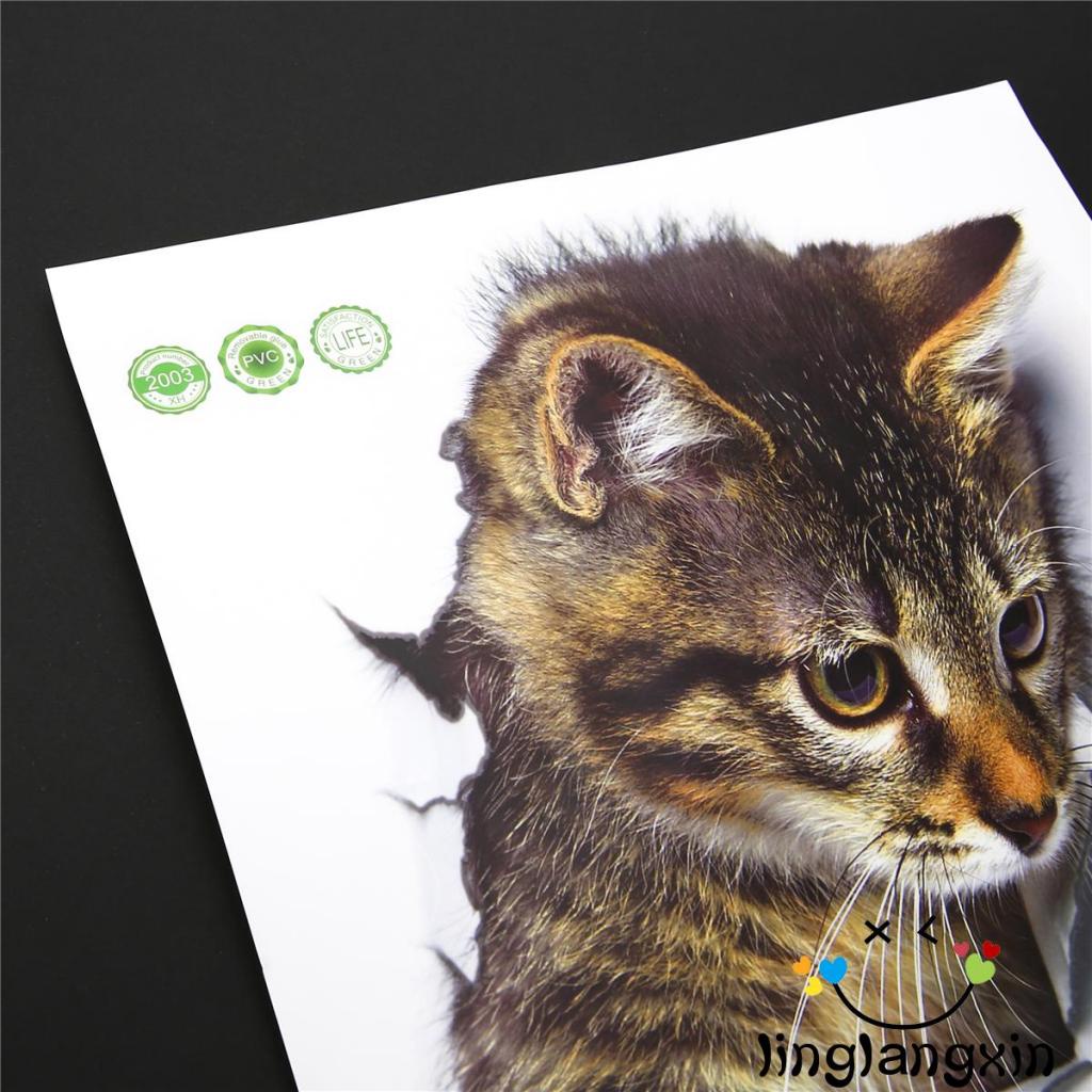 Llx-3d Printed Animal Wall Sticker Art Dekorasi Rumah Tangga Dapat Dilepas