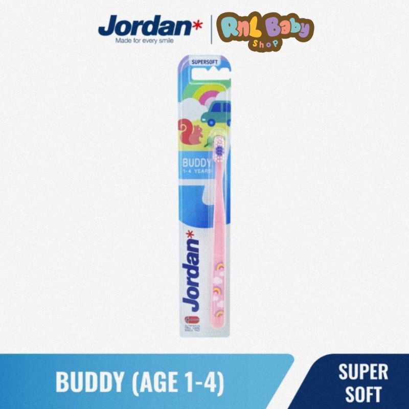 Jordan Kids Buddy Toothbrush 1-4 Tahun Super Soft - Sikat Gigi Anak