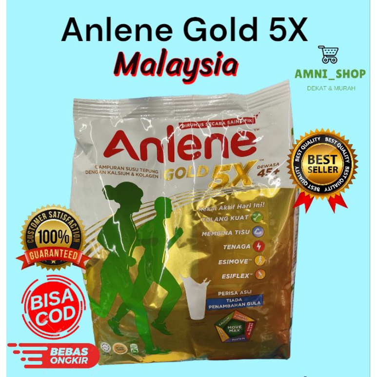 Anlene Gold 5x original Malaysia untuk dewasa umur 45th ke atas 1kg