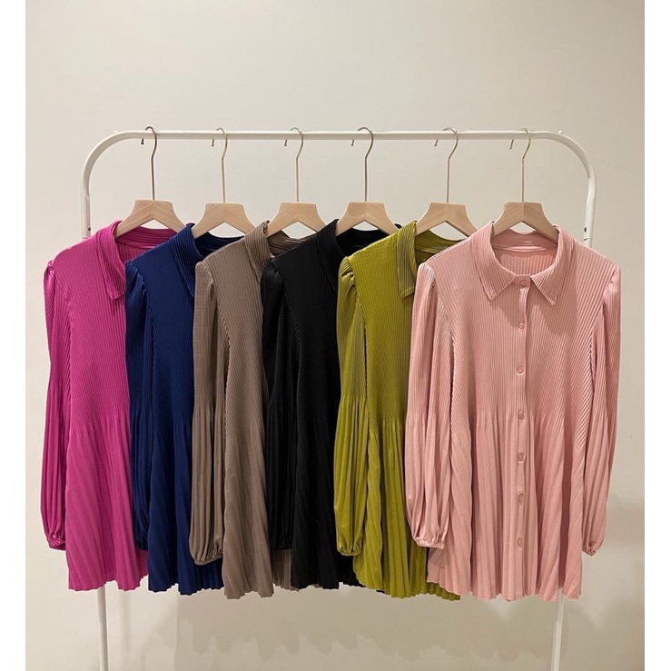 Shirin pleats blouse / blouse plisket / kemeja dan atasan plisket