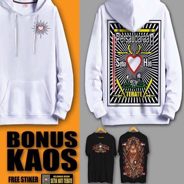 モ Jaket hoodie PSHT putih ヵ