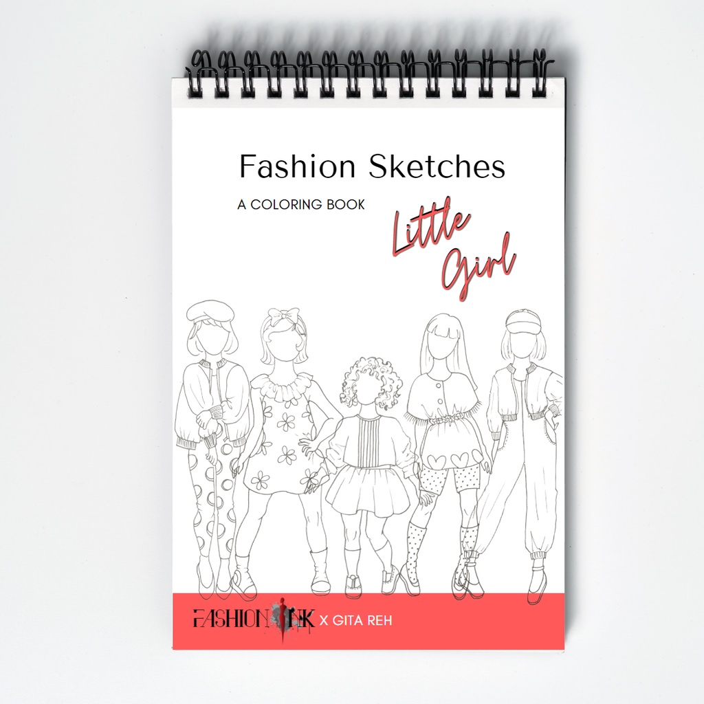 

Buku design fashion sketches mewarnai edisi Little Girl X Gita Uk A4