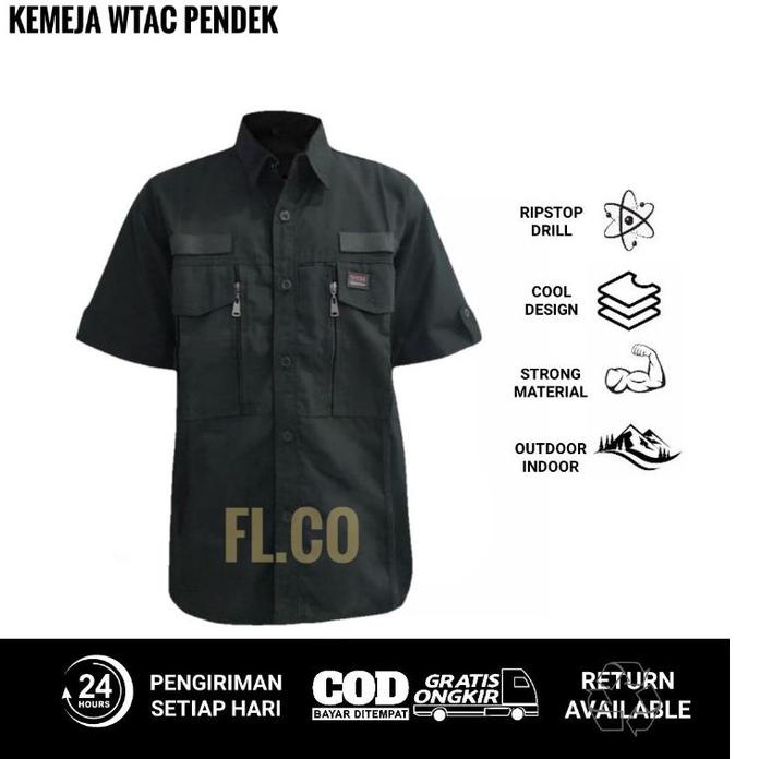 Menarik kemeja tactical wtac pendek / kemeja tactical outdoor/ kemeja lapangan