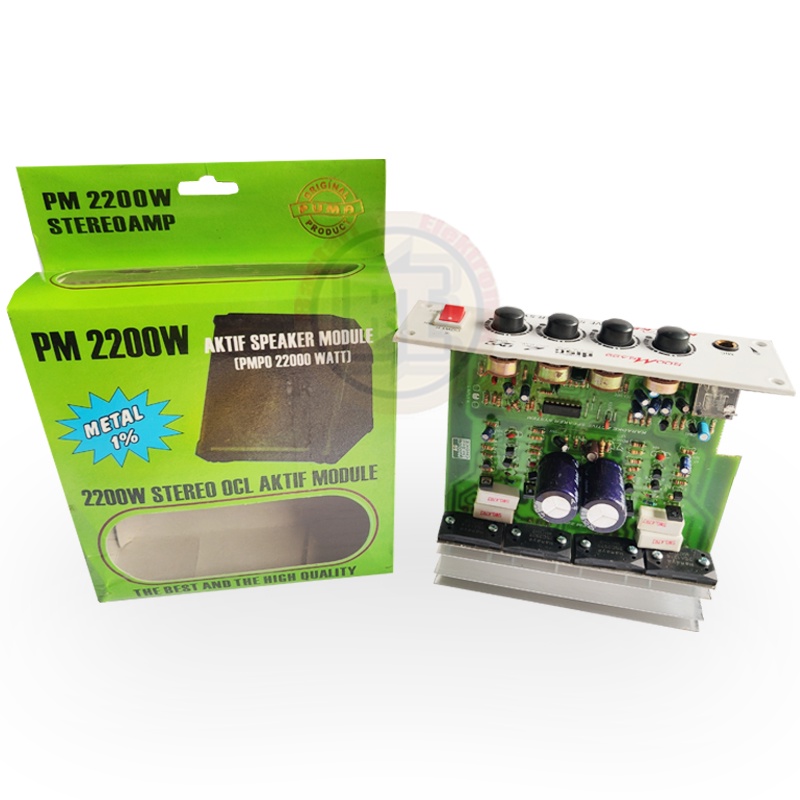 KIT POWER AMPLIFIER SPEAKER AKTIF PM 2200W KARAOKE