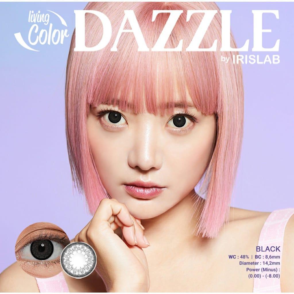 SOFTLENS DAZZLE NORMAL &amp; MINUS (-0.50 SD -4.00) BY IRISLAB DIA 14.2MM / FREE LENSCASE / GREY BLACK BROWN / LIVING COLOR / Softlen Soflen Soflens