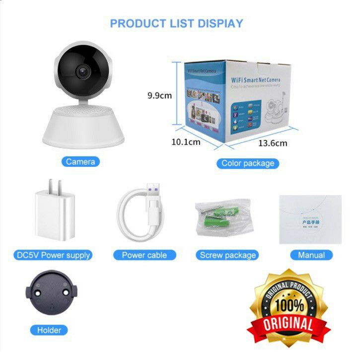 COD - SM88 - V380 Ip Camera Wireless Cctv Wifi Indoor Ip Cam V 380 Kamera Infra Red