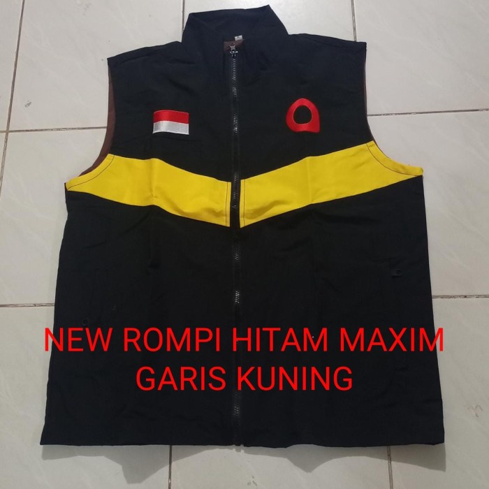 Rompi Hitam Garis Kuning Rompi Hitam Plat Kuning Maxim Terbaru Murah