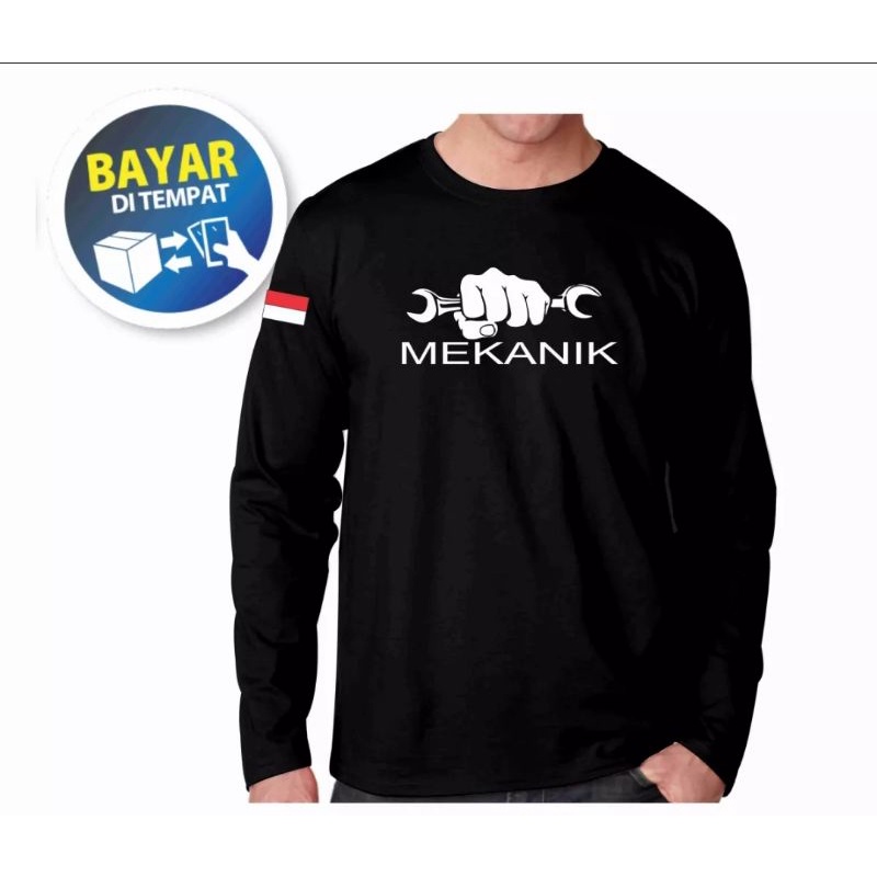KAOS LENGAN PANJANG MEKANIK INDONESIA//BAJU MEKANIK