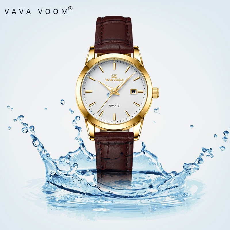 VAVAVOOM Jam Tangan Wanita Original Kecil Anti Tahan Air Kulit Branded Analog Women Watch-6