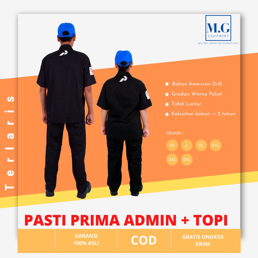 BAJU SERAGAM OPERATOR PASTI PRIMA ,PENGAWAS ,OB ,CS + TOPI