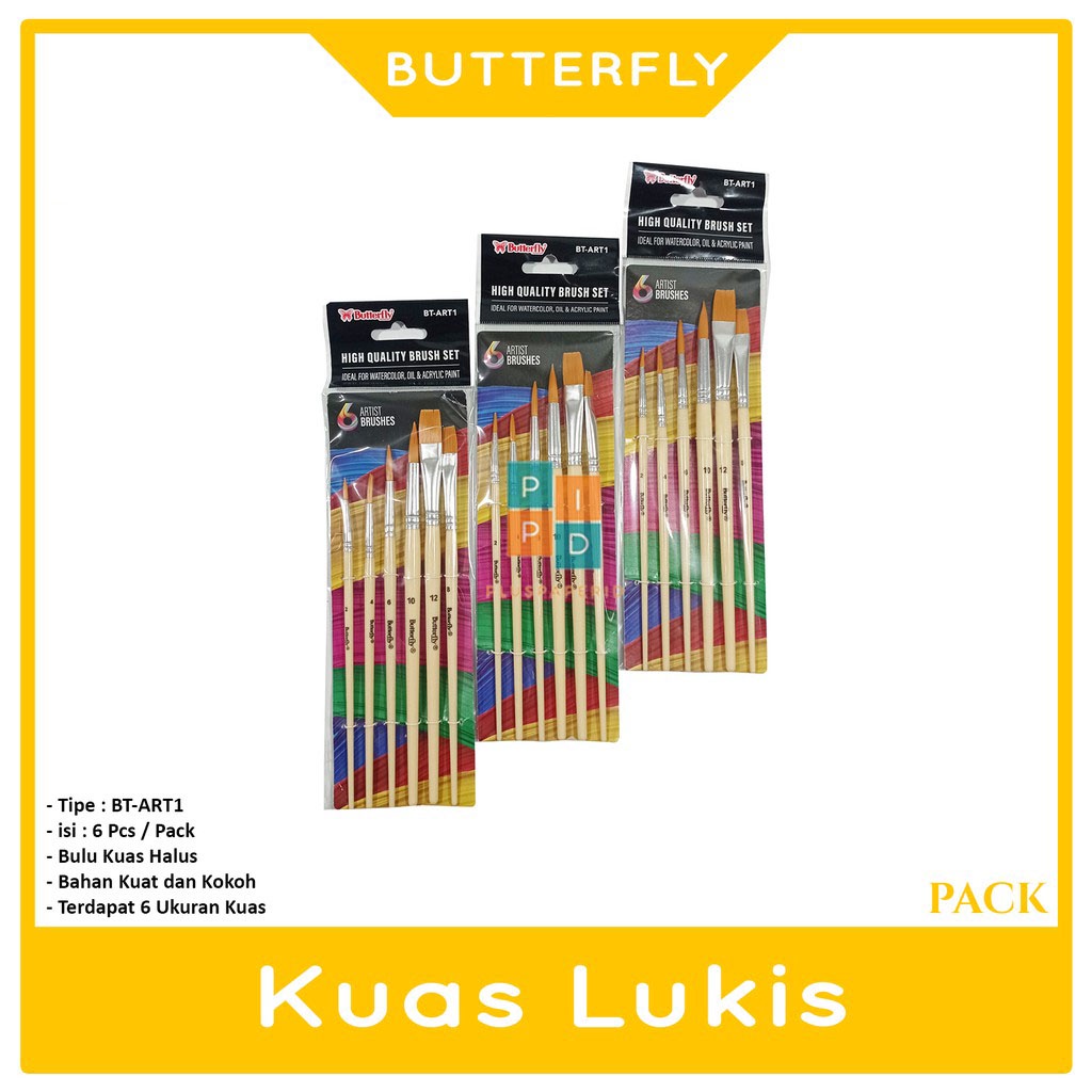 

Butterfly - Paint Brush Kuas Cat SET - ART1 - Set