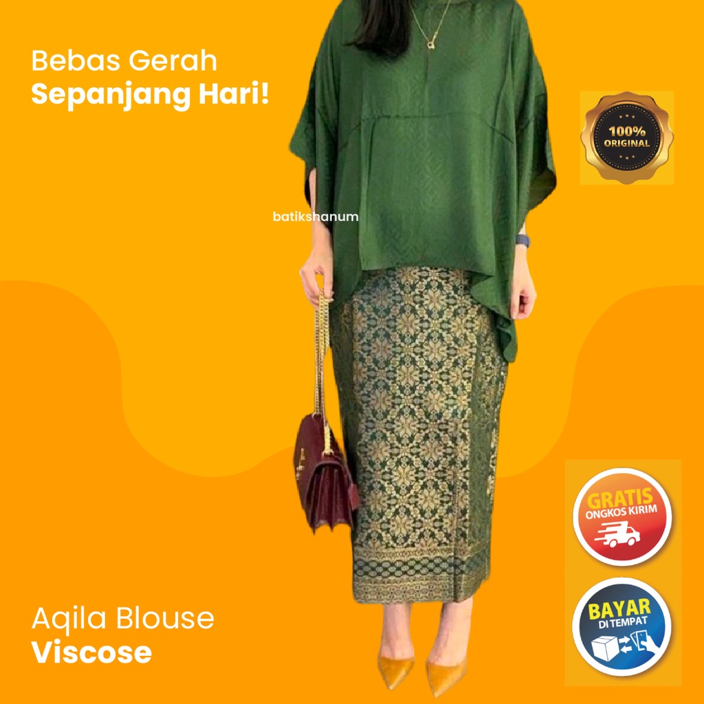 Aqila Blouse Atasan Kebaya Baju Kondangan Remaja Wanita Outfit kekinian Terlaris By Batik.shanum