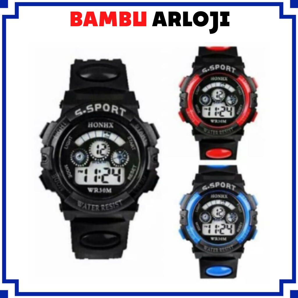 BAJ JAM TANGAN RUBBER S-SPORT S-1790 DIGITAL FASHION LED JF038 GROSIR MURAH PRIA WANITA