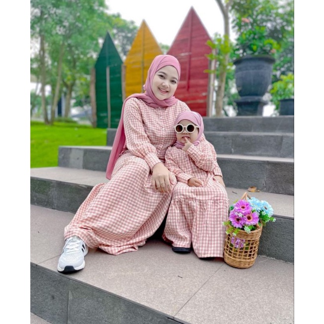 Readystock kiyomi dress bisa couple/dress anak hrg tertera adalah harga satuan