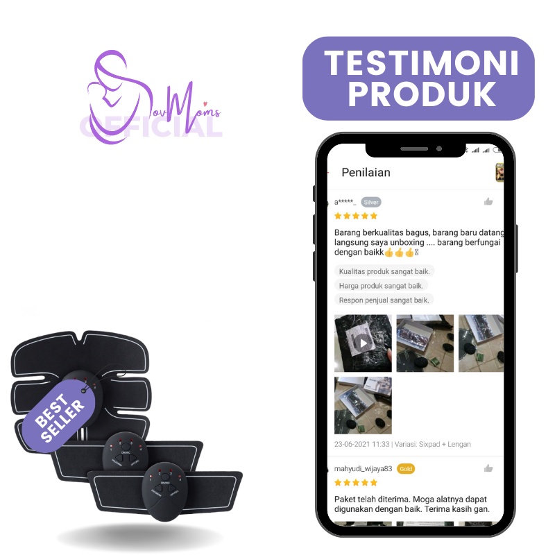 Alat Gym Fitnes Portable Bodyfit Training Gear EMS Abs Stimulator Pembakar Lemak Pembentuk Sixpack