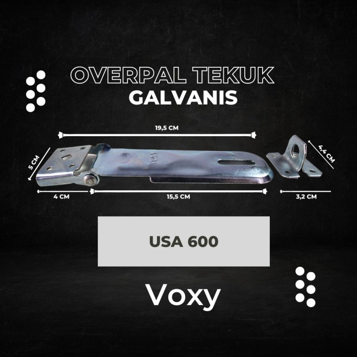 Tempat Gembok Overpal Tekuk Galvanis Tebal Voxy USA 600 6 Inch 15 Cm