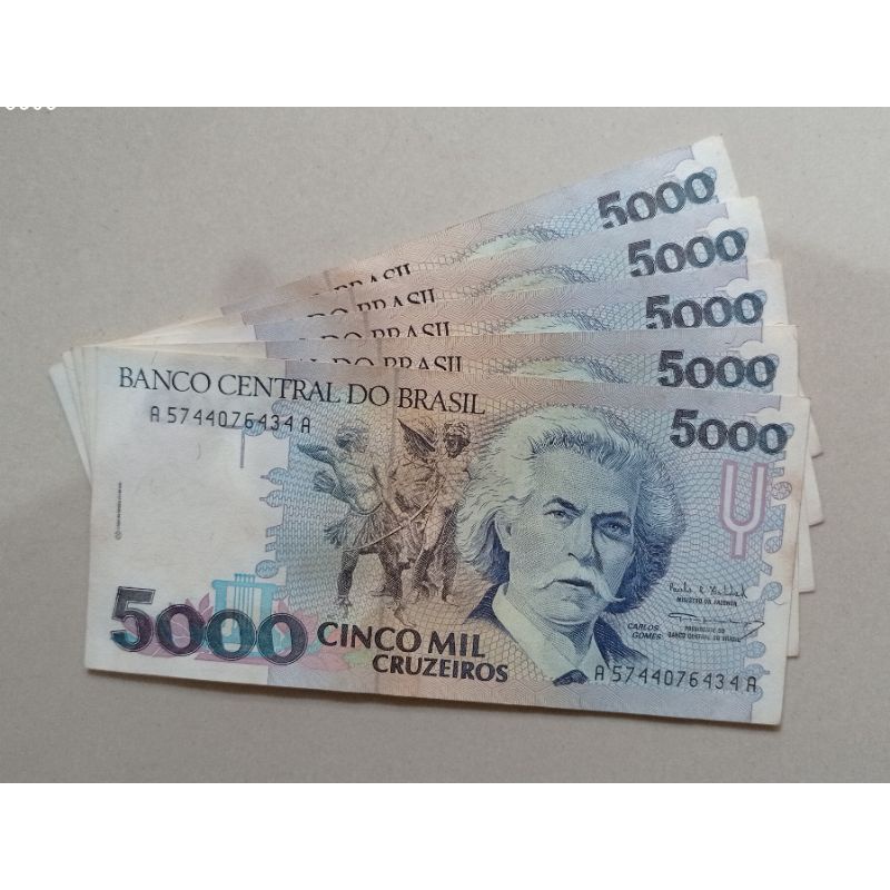 Uang Kertas Asing 5000 Brazil/Brasil