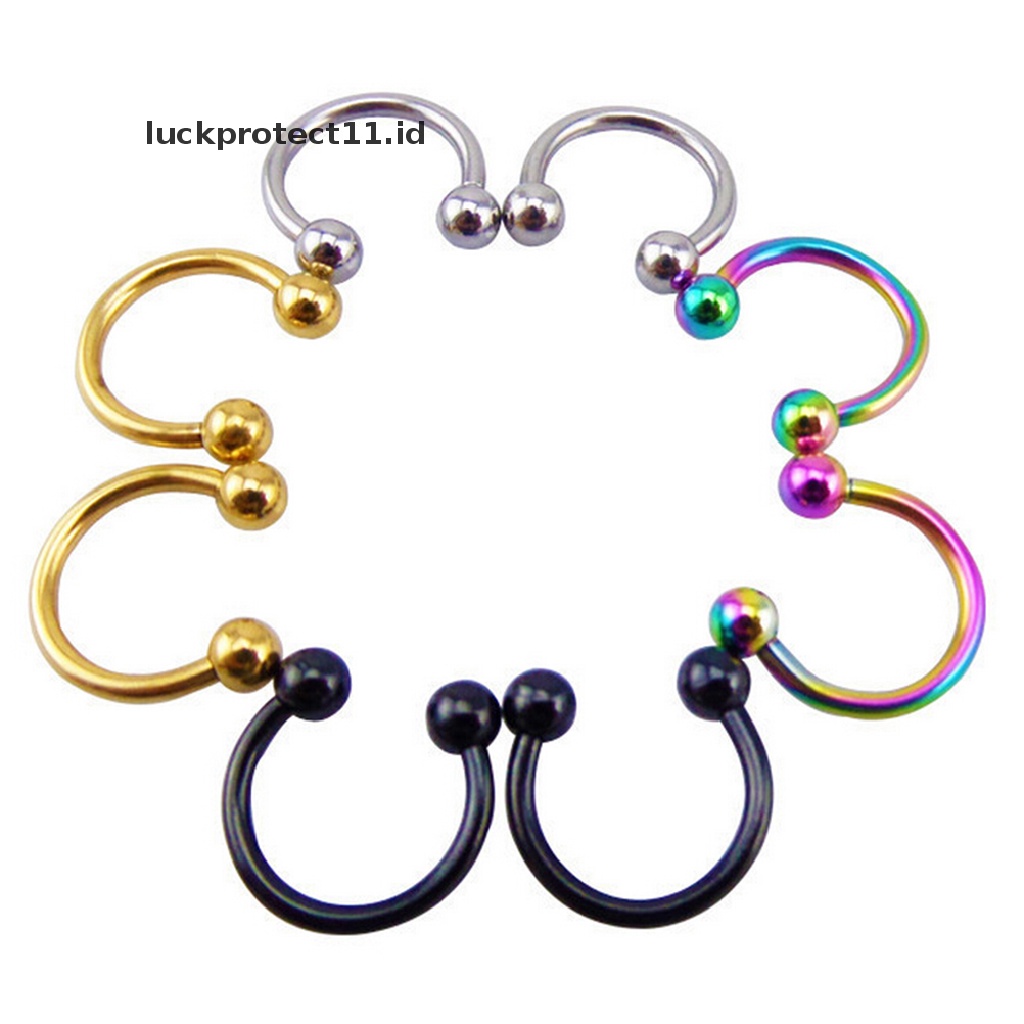 /Fashion Hot// Fashion// 1biji Cincin Hidung Palsu Bibir Telinga Hidung Clip On Hidung Palsu Bibir Hoop Earring.