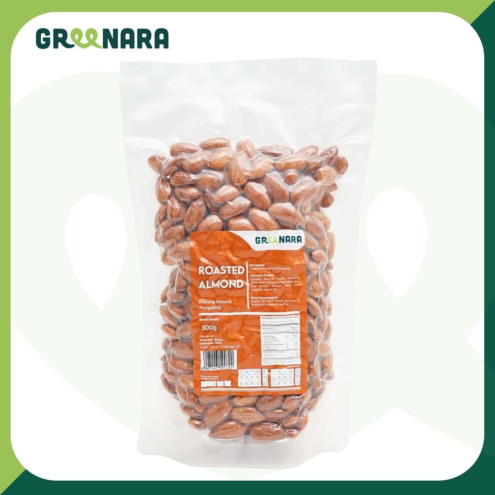 

[BAYAR DITEMPAT] Roasted almond whole 500gr / kacang almond panggang 500gr