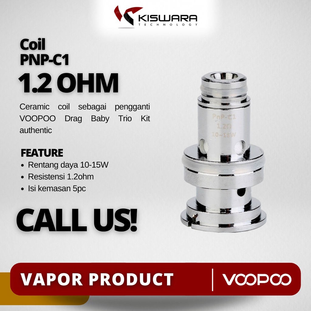 Voopoo PnP-C1 1.2 Ohm Coil Head PACK 5 PCS