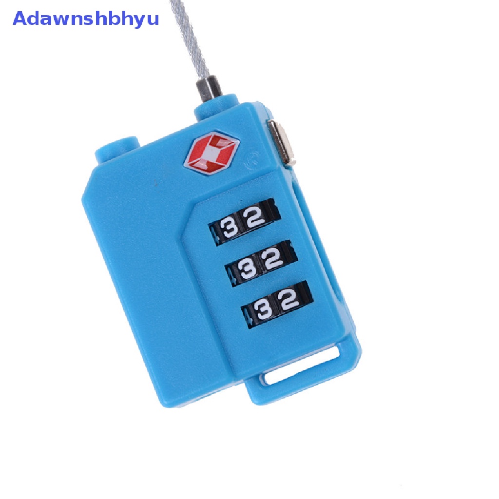 Adhyu TSA Resettable 3digi Combination Lock Koper Bagasi Travel Code Padlock ID