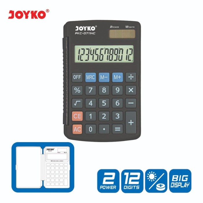 

EKSLUSIF Calculator Kalkulator Joyko PKC-0711HC 12 Digits