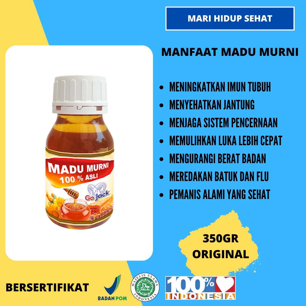 

Madu Murni Go Jack Asli 100% kemasan 350 Gram