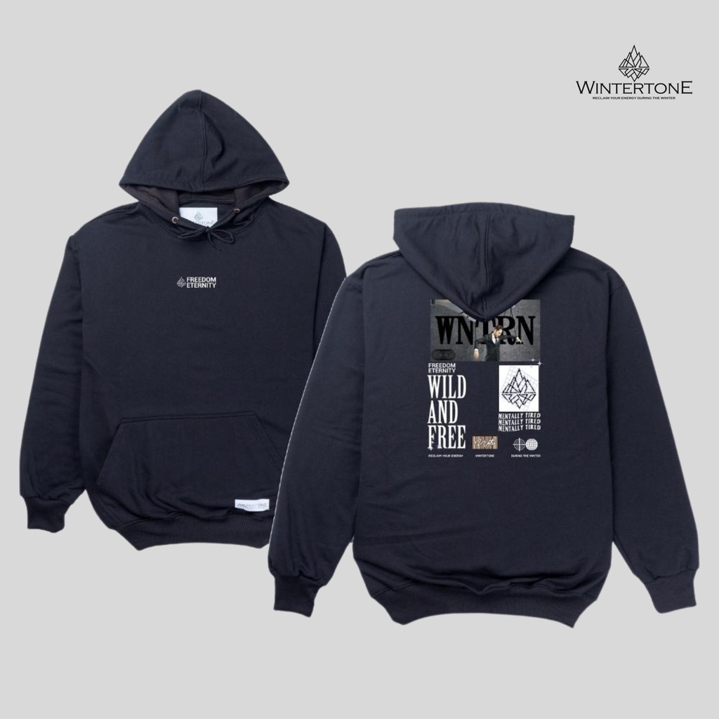 Sweater Hoodie Pria Distro Oversize Original WINTERTONE Hitam Streetwear Series 1 WNTRN Casual Cowok Cewek Suiter Hoody Pria Pullover Hodie Swater Jumper Hodie Sweeater Motif Sablon Unisex