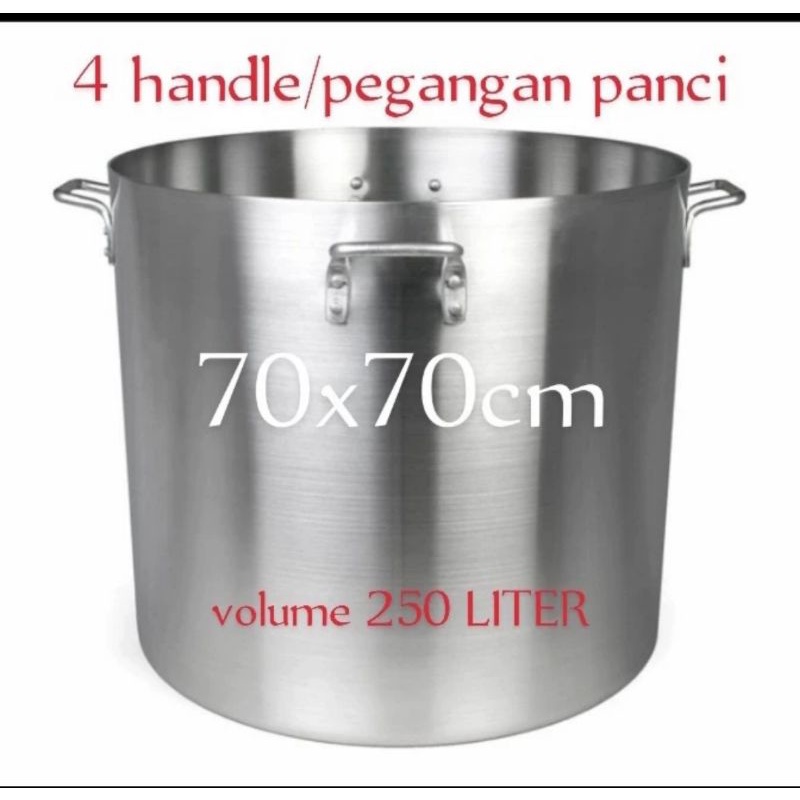 panci stainless jumbo 70cm 250 liter
