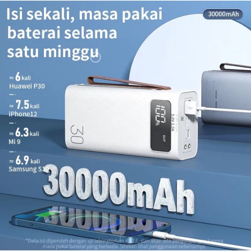 Powerbank 30000Mah IC Proteksi