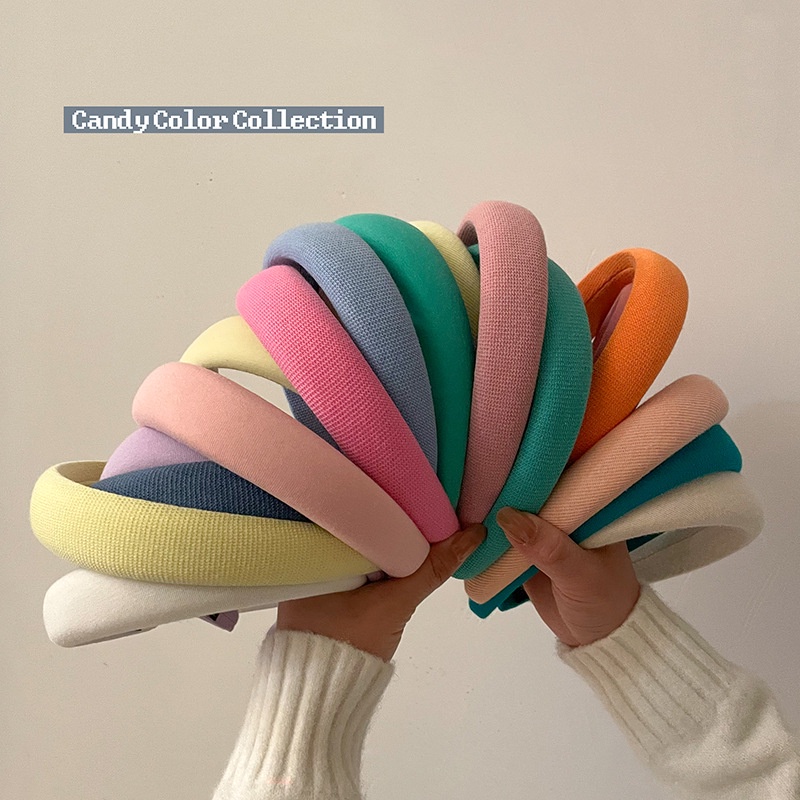 BANDO KAIN LEMBUT LEBAR KOREAN WOMEN SOFT ONE SOLID COLOR PADDED KAIN KATUN HEADBAND HAIRBAND HAIR HEAD BAND/ BANDO Cotton BENDO BANDANA WANITA KOREA WARNA POLOS PASTEL TERANG TEBAL LEBAR