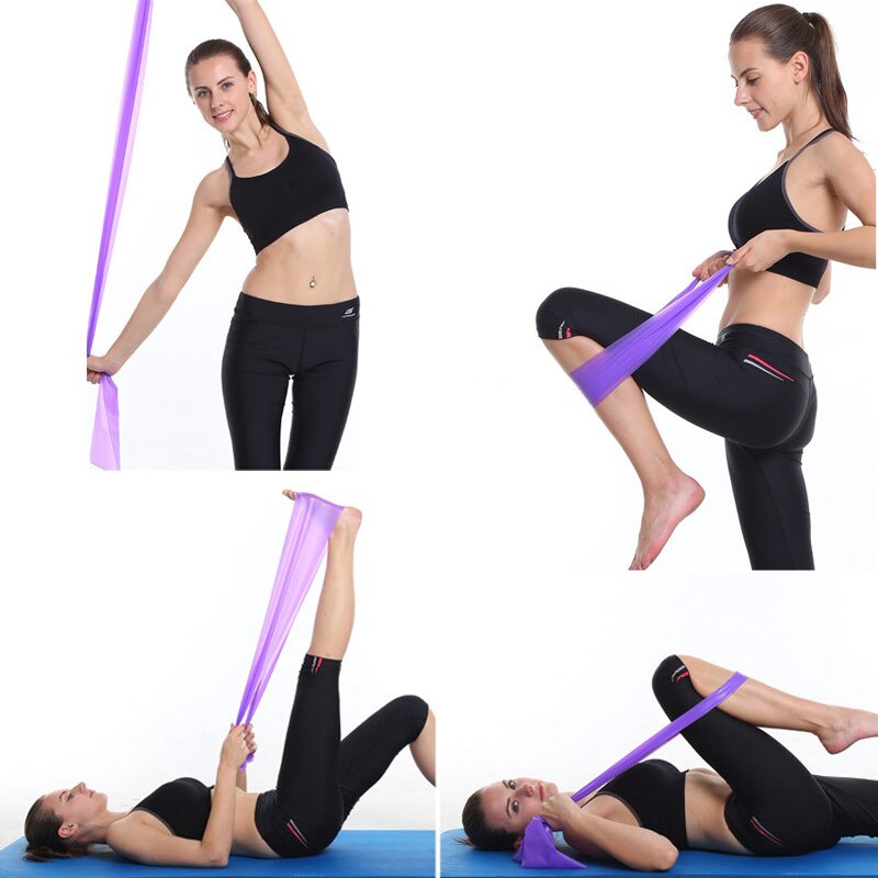 Karet Elastis Yoga Resistance Band Pilates Latihan Yoga Pilates Lateks Elastis Band Elastic Rubber Stretch Rope Pilates