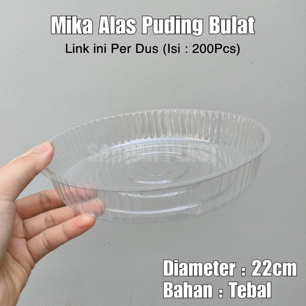 (ISI 200) Mika Alas Tatakan Kue Puding Bolu Bulat Diameter 22cm