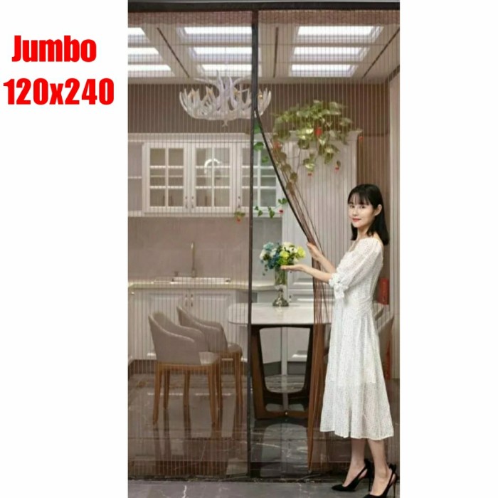 JUMBO QOOD QUALITY TIRAI PINTU MAGNET ANTI NYAMUK JUMBO 120X240CM