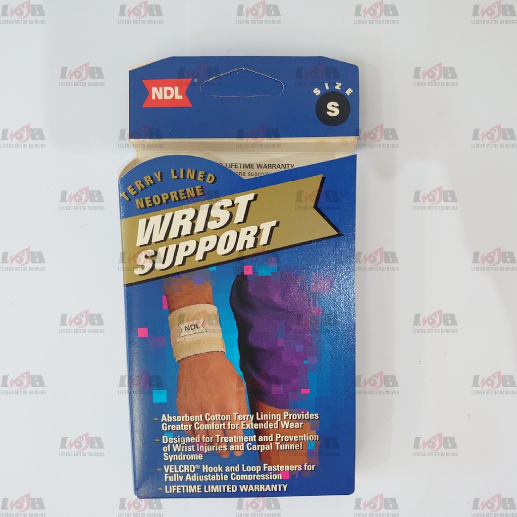 NDL WristBand Support Warp Elastis Deker Pergelangan Tangan Olahraga