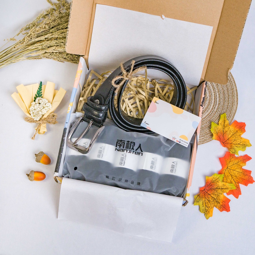 Hampers Gesper Pria - untuk Kado Hari Guru, Cowok Parcel Hadiah Souvenir Ulang Tahun Wisuda Laki lak