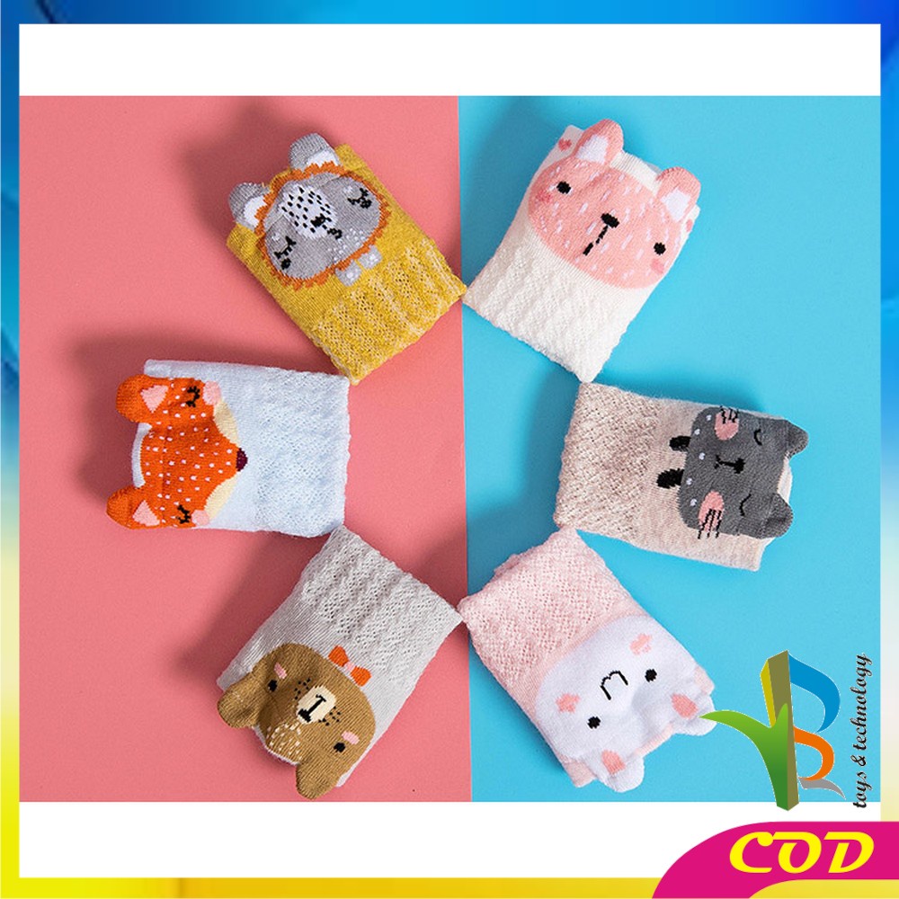 RB-P210 Kaos Kaki Jaring Panjang Bayi Karakter Hewan Lucu / Kaus kaki Bayi Motif Korean Style / Baby Sock Long Kids