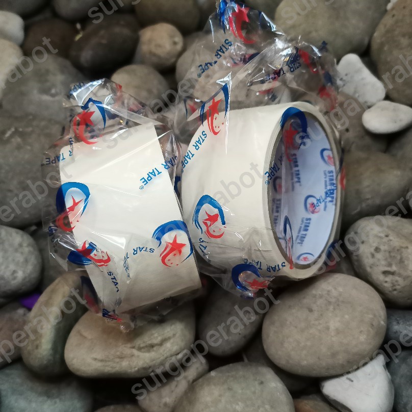 

Lakban Kertas 48mm x 12Y Masking Tape Besar 2 inchi Star