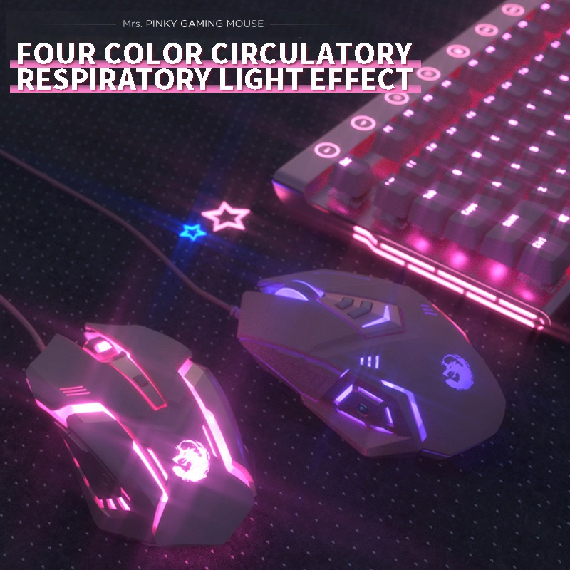 Mouse Kabel Mouse Gaming Ergonomis Mouse USB Lampu Warna-Warni DPI Dapat Disesuaikan 800-1600-3200-6400 Mouse