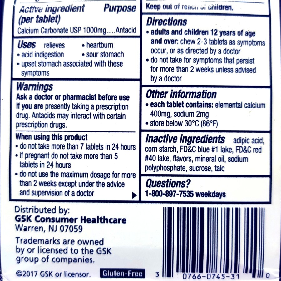 TUMS Antacid Extra Ultra Strength 750 1000 isi 8 12 Assorted Fruit - Extra 750 8 ct