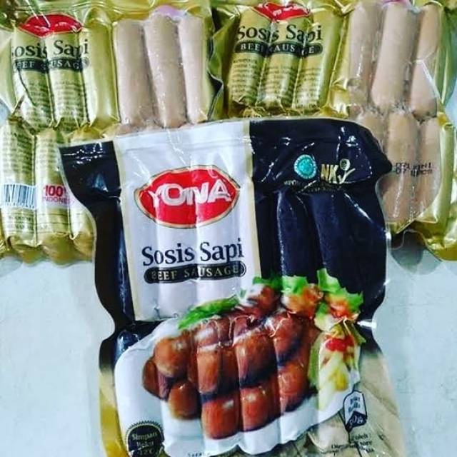 Sosis Sapi Bakar Mini YONA 500Gr isi 10 pcs dan 6pcs