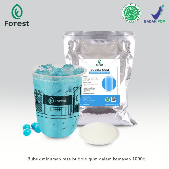 

Bubuk Minuman BUBBLE GUM Powder - FOREST Bubble Drink - POWDR+BUBLEWRAP